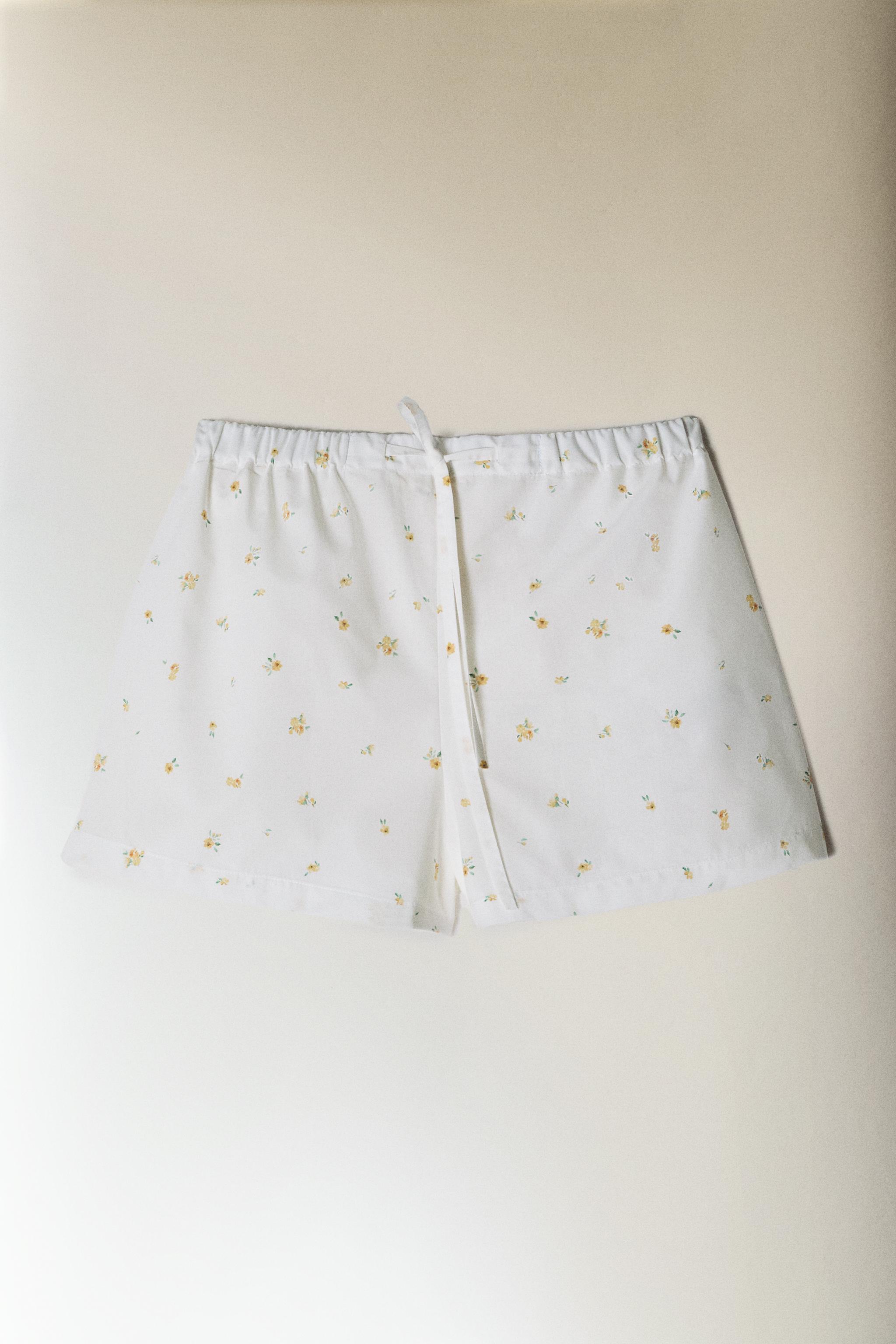 FLORAL COTTON SHORTS